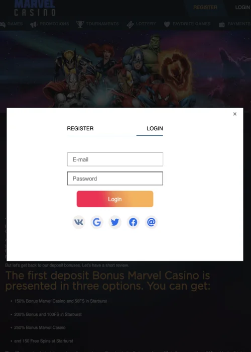 Ochrona Konta Marvel Casino